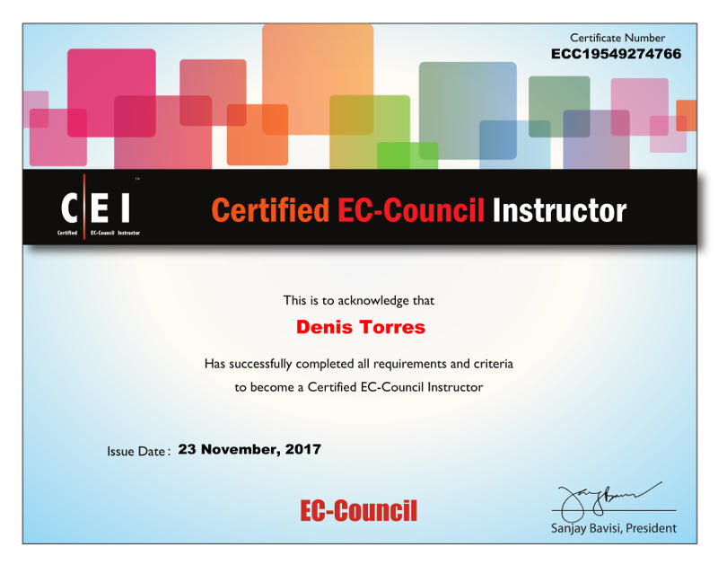CERTIFIED EC-COUNCIL INSTRUCTOR