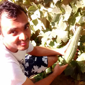 Denis Torres farming at home