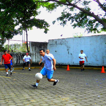 Denis Torres playing soccer